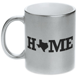 Home State Metallic Silver Mug (Personalized)