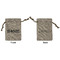 Home State Small Burlap Gift Bag - Front and Back