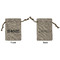 Home State Small Burlap Gift Bag - Front & Back (Personalized)
