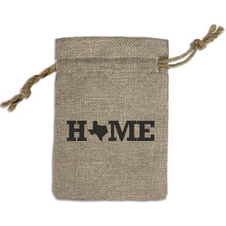 Home State Small Burlap Gift Bag - Front