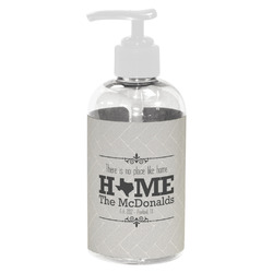 Home State Plastic Soap / Lotion Dispenser (8 oz - Small - White) (Personalized)