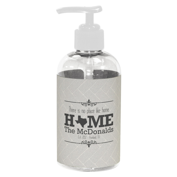 Custom Home State Plastic Soap / Lotion Dispenser (8 oz - Small - White) (Personalized)