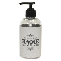 Home State Plastic Soap / Lotion Dispenser (8 oz - Small - Black) (Personalized)