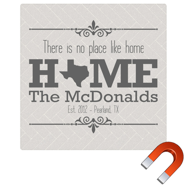 Custom Home State Square Car Magnet - 10" (Personalized)