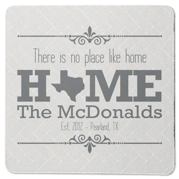 Custom Home State Square Rubber Backed Coaster (Personalized)