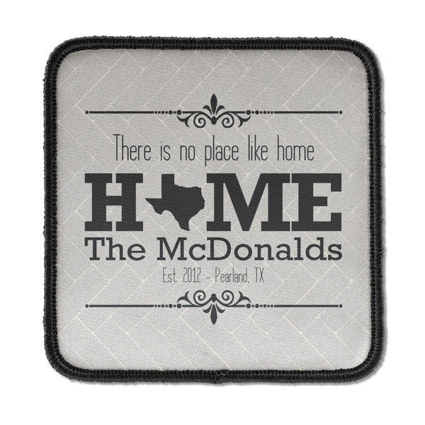 Custom Home State Iron On Square Patch w/ Name or Text