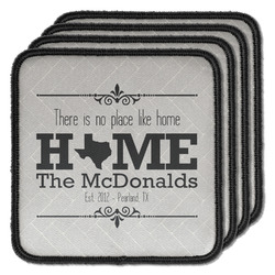 Home State Iron On Square Patches - Set of 4 w/ Name or Text