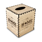 Home State Wood Tissue Box Cover (Personalized)