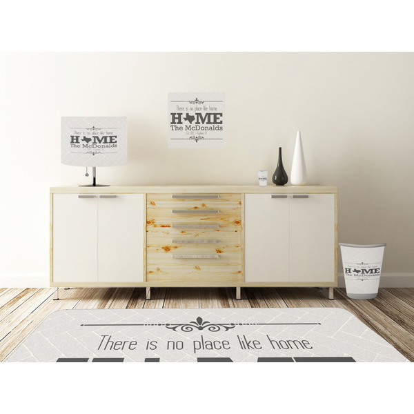 Home State Square Wall Decal Wooden Desk
