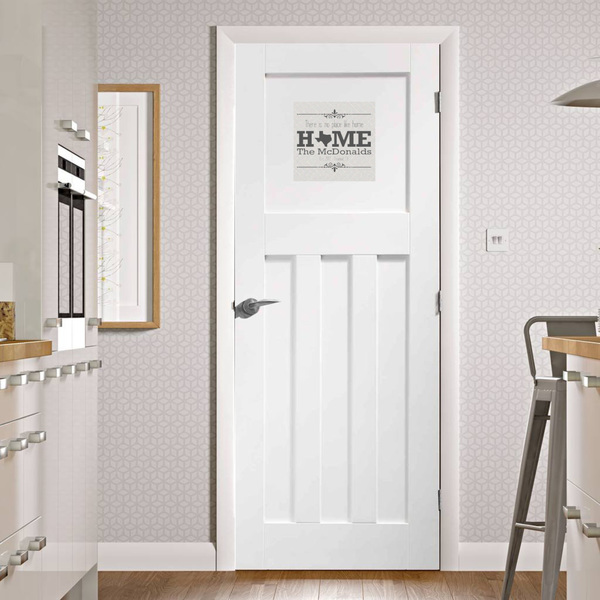 Home State Square Wall Decal on Door