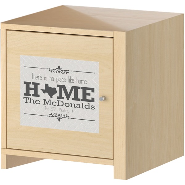 Home State Square Wall Decal on Wooden Cabinet