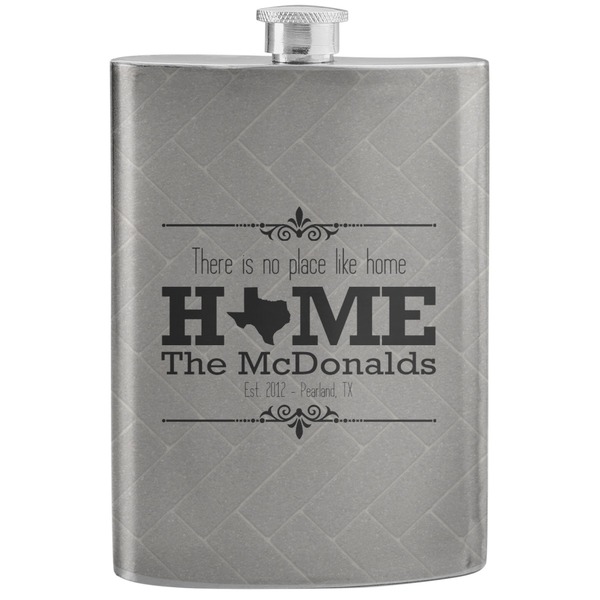 Custom Home State Stainless Steel Flask (Personalized)