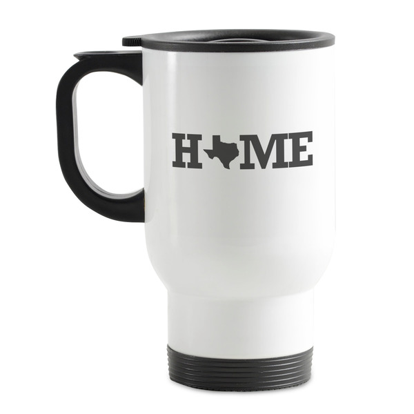 Custom Home State Stainless Steel Travel Mug with Handle