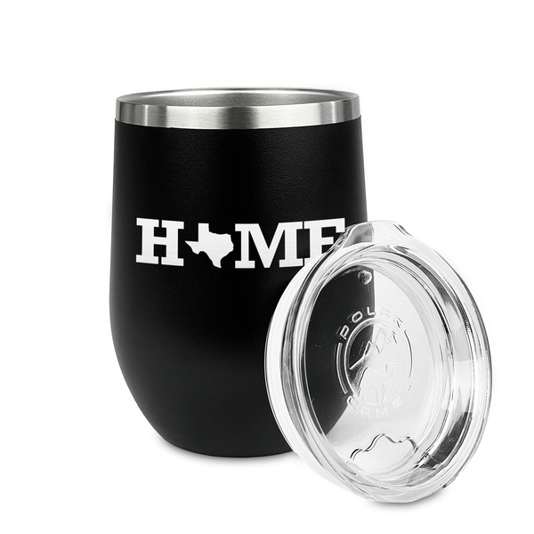 Home State Stainless Wine Tumblers - Black - Double Sided - Alt View