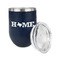 Home State Stainless Wine Tumblers - Navy - Single Sided - Alt View