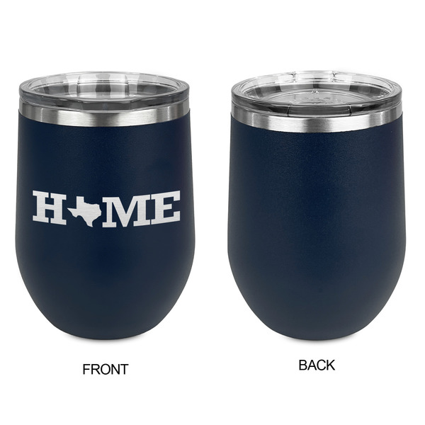 Home State Stainless Wine Tumblers - Navy - Single Sided - Approval