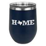 Home State Stemless Stainless Steel Wine Tumbler - Navy - Single Sided (Personalized)