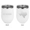 Home State Stainless Wine Tumblers - White - Double Sided - Approval