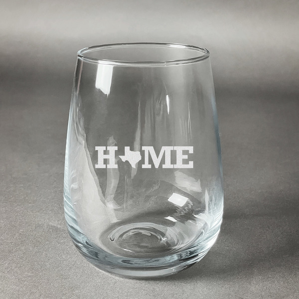 Custom Home State Stemless Wine Glass - Engraved (Personalized)