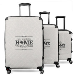 Home State 3 Piece Luggage Set - 20" Carry On, 24" Medium Checked, 28" Large Checked (Personalized)