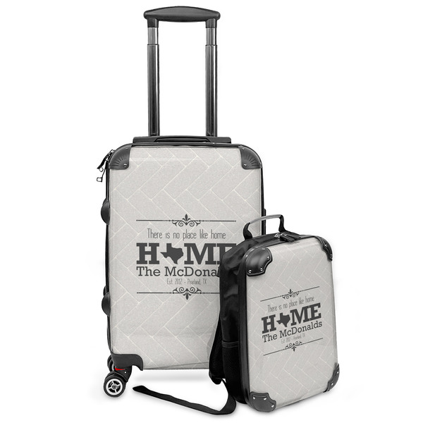 Custom Home State Kids 2-Piece Luggage Set - Suitcase & Backpack (Personalized)