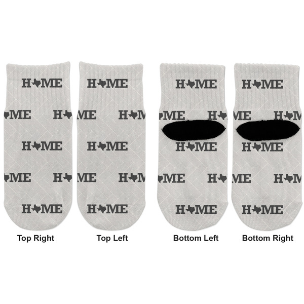Home State Toddler Ankle Socks - Double Pair - Front and Back - Apvl
