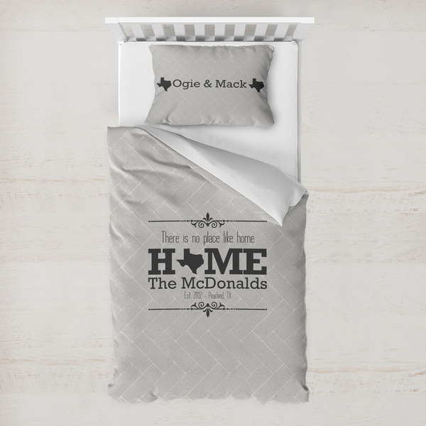 Custom Home State Toddler Bedding Set - With Pillowcase (Personalized)