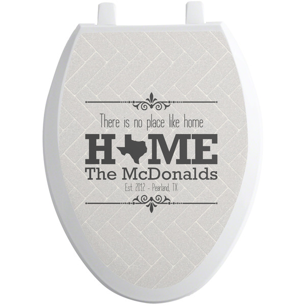 Custom Home State Toilet Seat Decal - Elongated (Personalized)