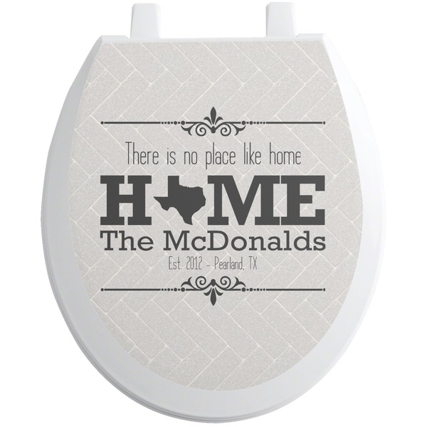 Custom Home State Toilet Seat Decal - Round (Personalized)