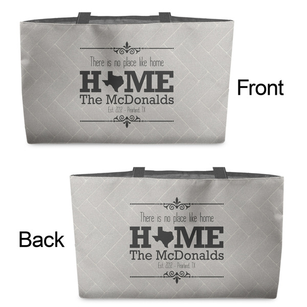 Home State Tote w/Black Handles - Front & Back Views