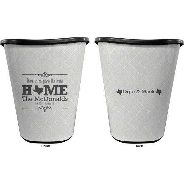 Home State Trash Can Black - Front and Back - Apvl