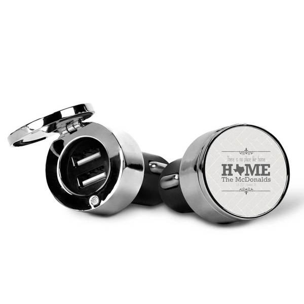 Home State USB Car Charger - Open & Closed