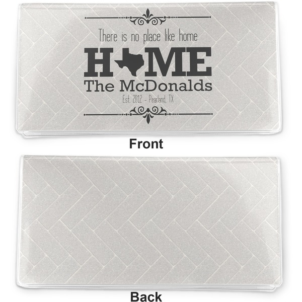 Home State Vinyl Check Book Cover - Front and Back