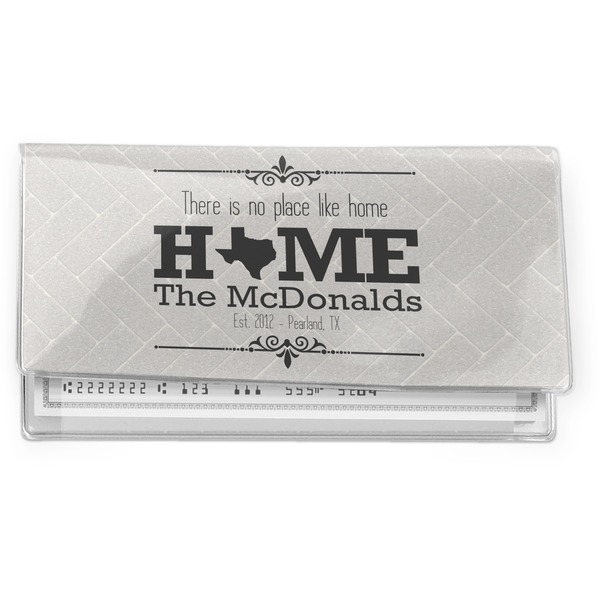 Custom Home State Vinyl Checkbook Cover (Personalized)
