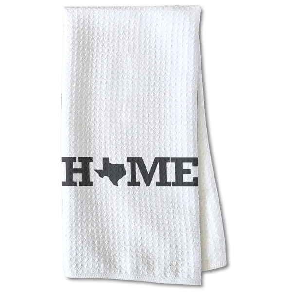 Custom Home State Kitchen Towel - Waffle Weave - Partial Print (Personalized)