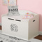 Home State Wall Monogram on Toy Chest