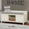 Home State Wall Name Decal Above Storage bench