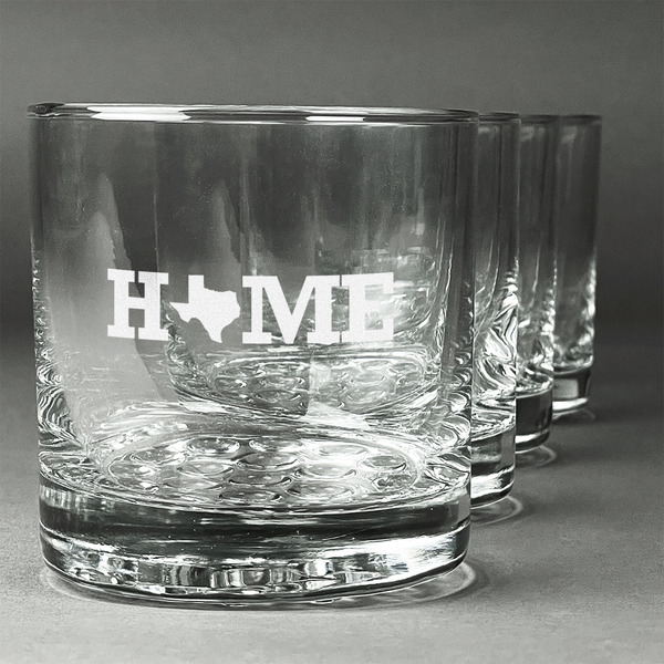 Custom Home State Whiskey Glasses (Set of 4) (Personalized)
