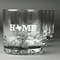 Home State Whiskey Glasses Set of 4 - Engraved Front