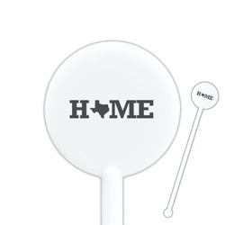 Home State 5.5" Round Plastic Stir Sticks - White - Single Sided