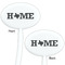 Home State White Plastic 7" Stir Stick - Double Sided - Oval - Front & Back