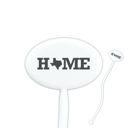 Home State 7" Oval Plastic Stir Sticks - White - Single Sided