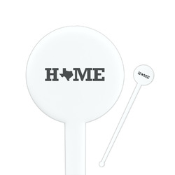 Home State 7" Round Plastic Stir Sticks - White - Single Sided