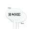 Home State White Plastic 7" Stir Stick - Single Sided - Oval - Front & Back