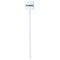 Home State White Plastic Stir Stick - Double Sided - Square - Single Stick
