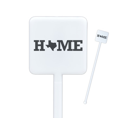 Home State Square Plastic Stir Sticks (Personalized)