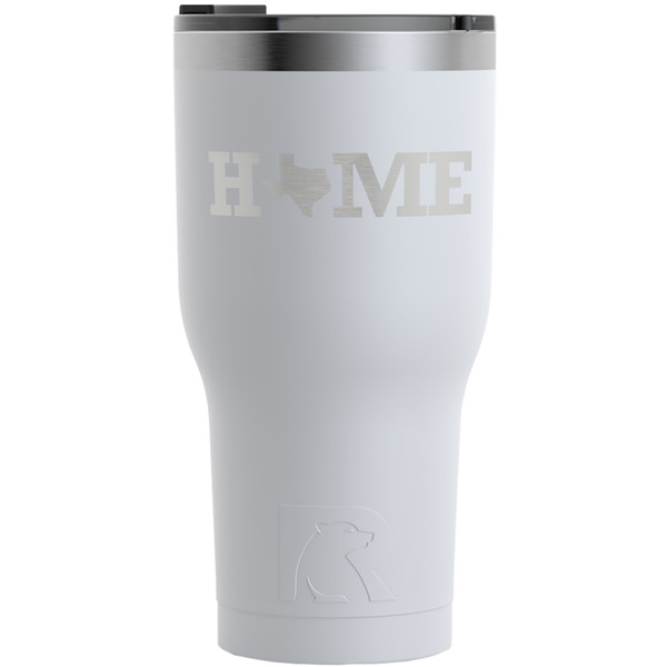 Custom Home State RTIC Tumbler - White - Engraved Front (Personalized)