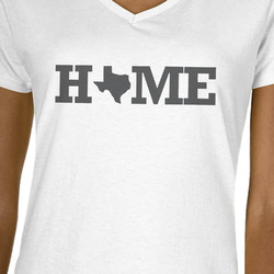 Home State V-Neck T-Shirt - White - Small