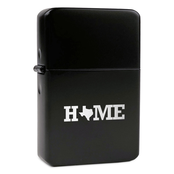 Custom Home State Windproof Lighter - Black - Double Sided (Personalized)