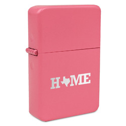 Home State Windproof Lighter - Pink - Double Sided & Lid Engraved (Personalized)